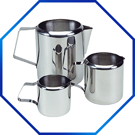 Wasserkanne Edelstahl abgerundet - 3 L